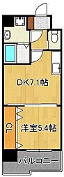 ザ・レジデンス香春口三萩野駅前 1DKの間取図画像