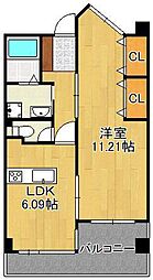 ピュアライフ砂津ビル 1LDKの間取図画像