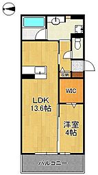 HABITAT YOSHINO 1LDKの間取図画像