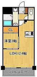 門司ポロニア 1LDKの間取図画像