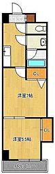 中津口センタービル 2Kの間取図画像