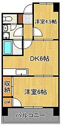 アベニュー21 2DKの間取図画像