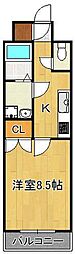 リファレンス門司駅前 1Kの間取図画像