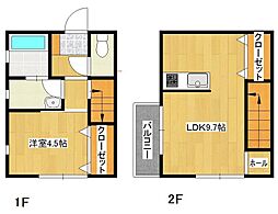 エルメゾン・砂津 1LDKの間取図画像
