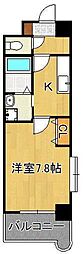 ロイヤルシーサイドテラス 1Kの間取図画像