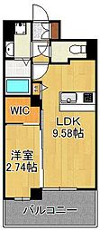 コートハウス・ピノ 1LDKの間取図画像
