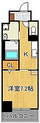 the STAGE 中津口 1Kの間取図画像