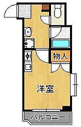 ベルガ中津口 ワンルームの間取図画像