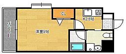 ギャラン吉野町 1Kの間取図画像