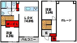 ラグナ・セカGarage03 B棟 2LDKの間取図画像