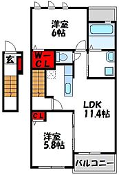 ベルコロレVI　D 2階
