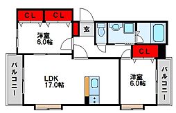 間取図画像 2LDK