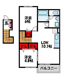 シャルマンヒルB 2階/205