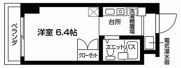 スチューデントハイツ本厚木 210｜神奈川県厚木市泉町(賃貸マンション1R・2階・17.52㎡)の写真 その2