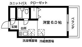 アリエスビル 206 ｜ 東京都国立市富士見台３丁目15-6（賃貸マンション1R・2階・18.00㎡） その2