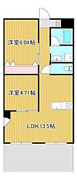 アソルティ伝馬町 2LDKの間取図画像