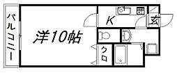 たちばな弐番館 1Kの間取図画像
