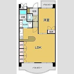 クレール浜松2 1LDKの間取図画像