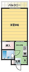 Classicll 1DKの間取図画像