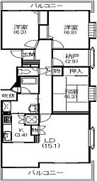 ガーデンローズ 3SLDKの間取図画像