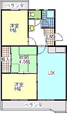 サンテラス清水 3LDKの間取図画像