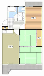 K・Tハイツ 3DKの間取図画像