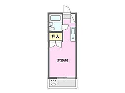 グランフォルム高丘 ワンルームの間取図画像