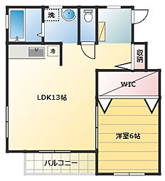 ブリエひくま 1LDKの間取図画像