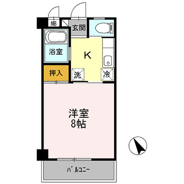 棒屋第2城北ハイツ 204｜静岡県浜松市中央区城北２丁目(賃貸マンション1K・2階・26.27㎡)の写真 その2