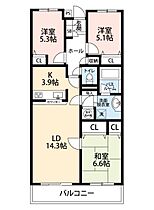 アーバンライフ曳馬I 509 ｜ 静岡県浜松市中央区曳馬６丁目（賃貸マンション3LDK・5階・95.17㎡） その2