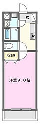 マンション秀 1Kの間取図画像