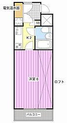 マンションステップ 1Kの間取図画像