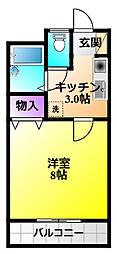 間取図画像 1K