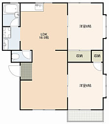 ヴィラルバ・エフA 2LDKの間取図画像