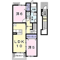 シエロ・セレーノ 2LDKの間取図画像