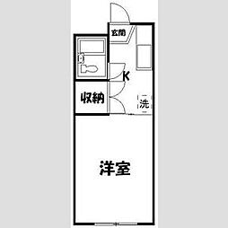 オレンジハウス 1Kの間取図画像