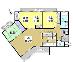 アートフォルム富塚 3LDKの間取図画像
