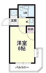カレッジタウンウイング 1Kの間取図画像