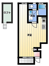 Bobhouse ワンルームの間取図画像