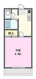 POTETO2 1Kの間取図画像