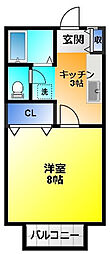 メイプル.T.S.S 1Kの間取図画像