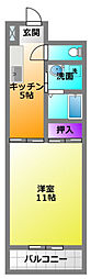 リンボック 1DKの間取図画像