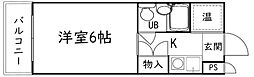 城北パーソナルハイツE ワンルームの間取図画像