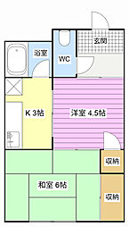 コーポアイ 2Kの間取図画像