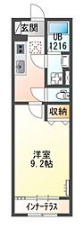 tissage(ティサージュ) 1Kの間取図画像