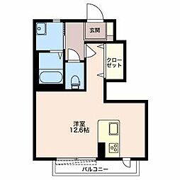 ベイサージュ2 ワンルームの間取図画像