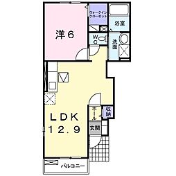 アンジュアクティフ 1LDKの間取図画像