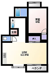 ルグランわごう 1LDKの間取図画像