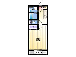 R.シャロウズ 1Kの間取図画像