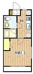エスペランサ 1Kの間取図画像